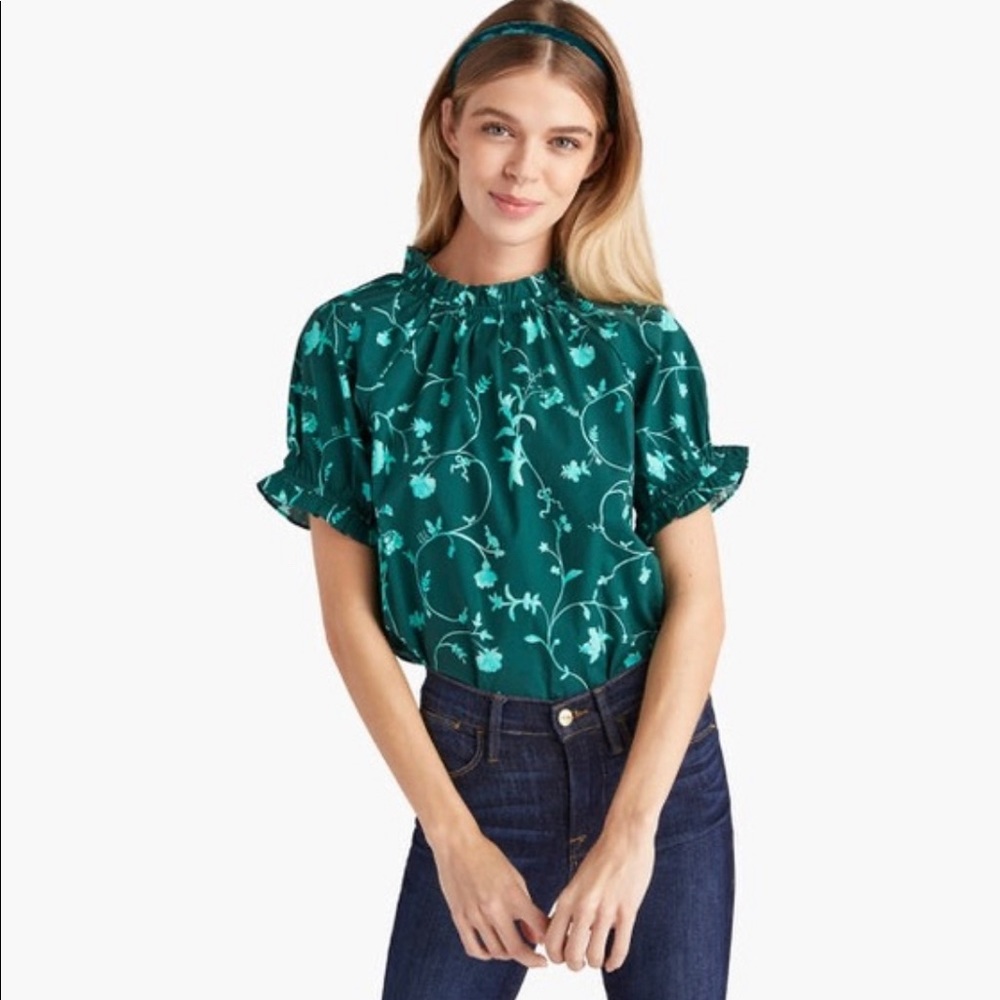 HILL HOUSE HOME Kit Top Green Botanical XS